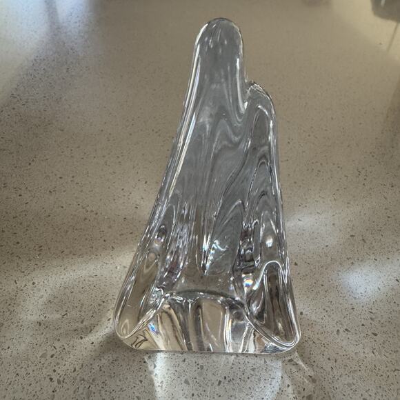 Daum France Freeform Crystal Art Glass Signed MCM Modernist Paperweight 5x3 In - Picture 3 of 8